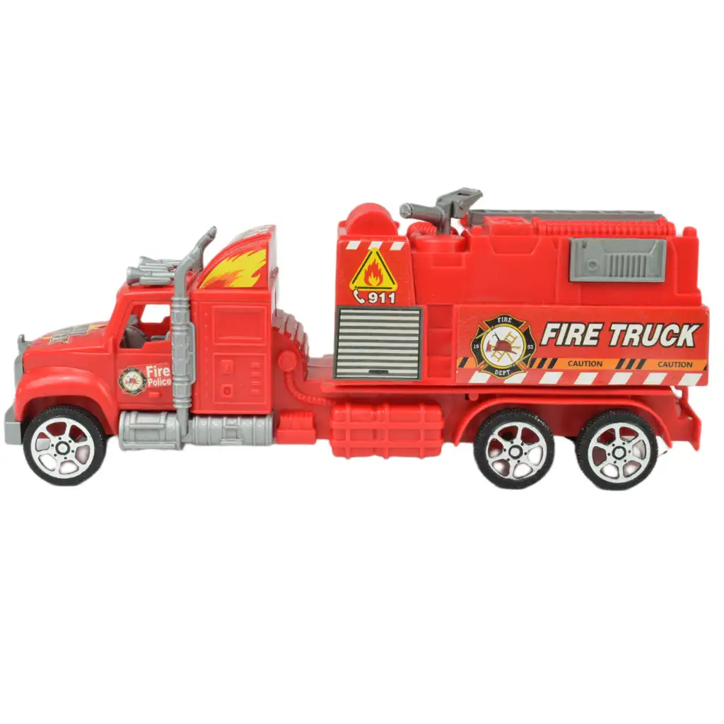 Fire Truck: Lendkerekes tűzoltósági kamion kétféle változatban 26cm kép 7