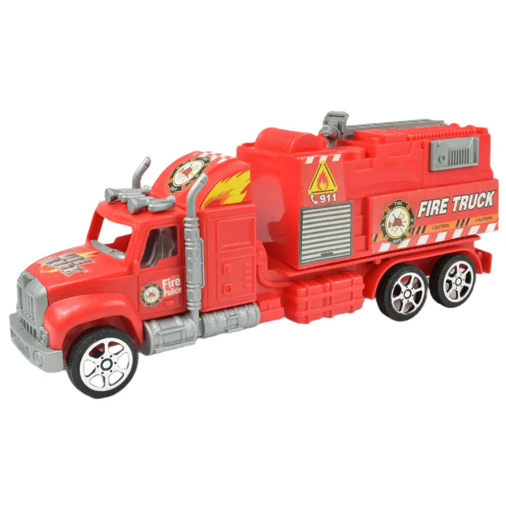 Fire Truck: Lendkerekes tűzoltósági kamion kétféle változatban 26cm kép 6