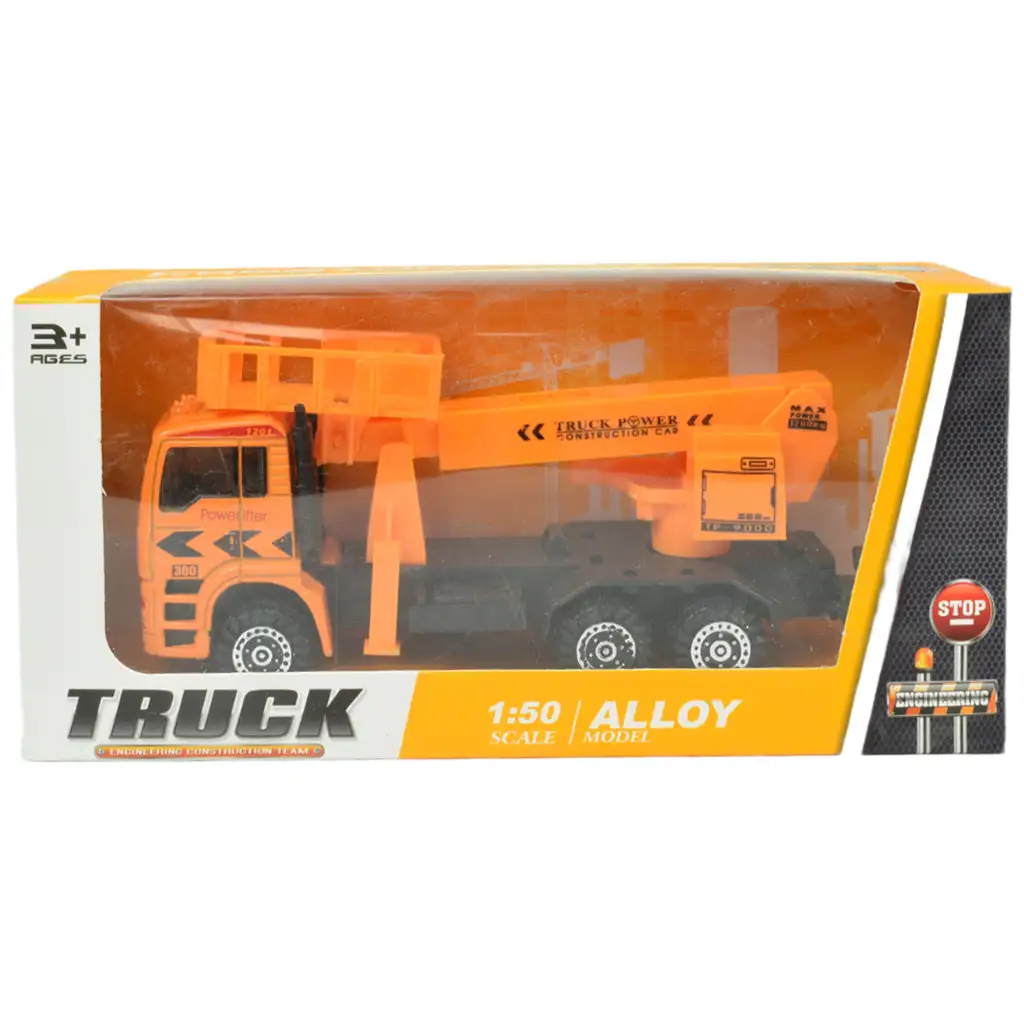 Truck: Fém építőipari járművek többféle változatban 19cm kép 11