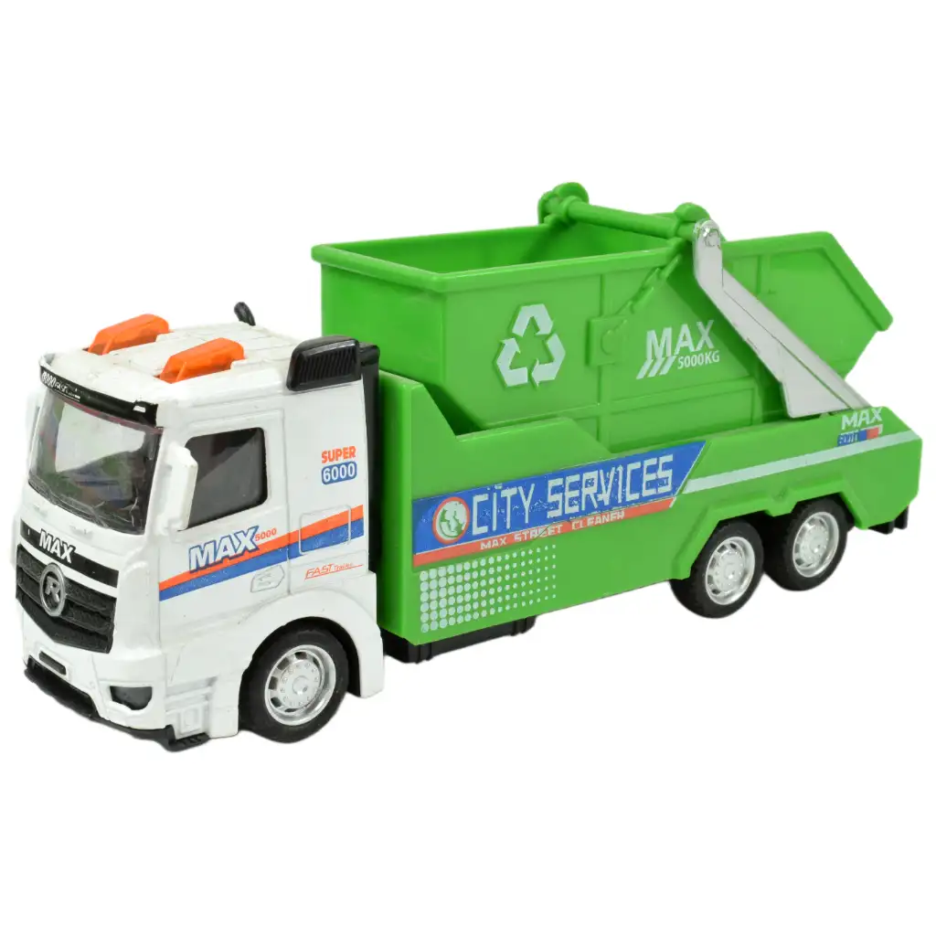 Metal Gear: Fém lendkerekes hulladékszállító kamion többféle változatban 19cm 1db kép 8