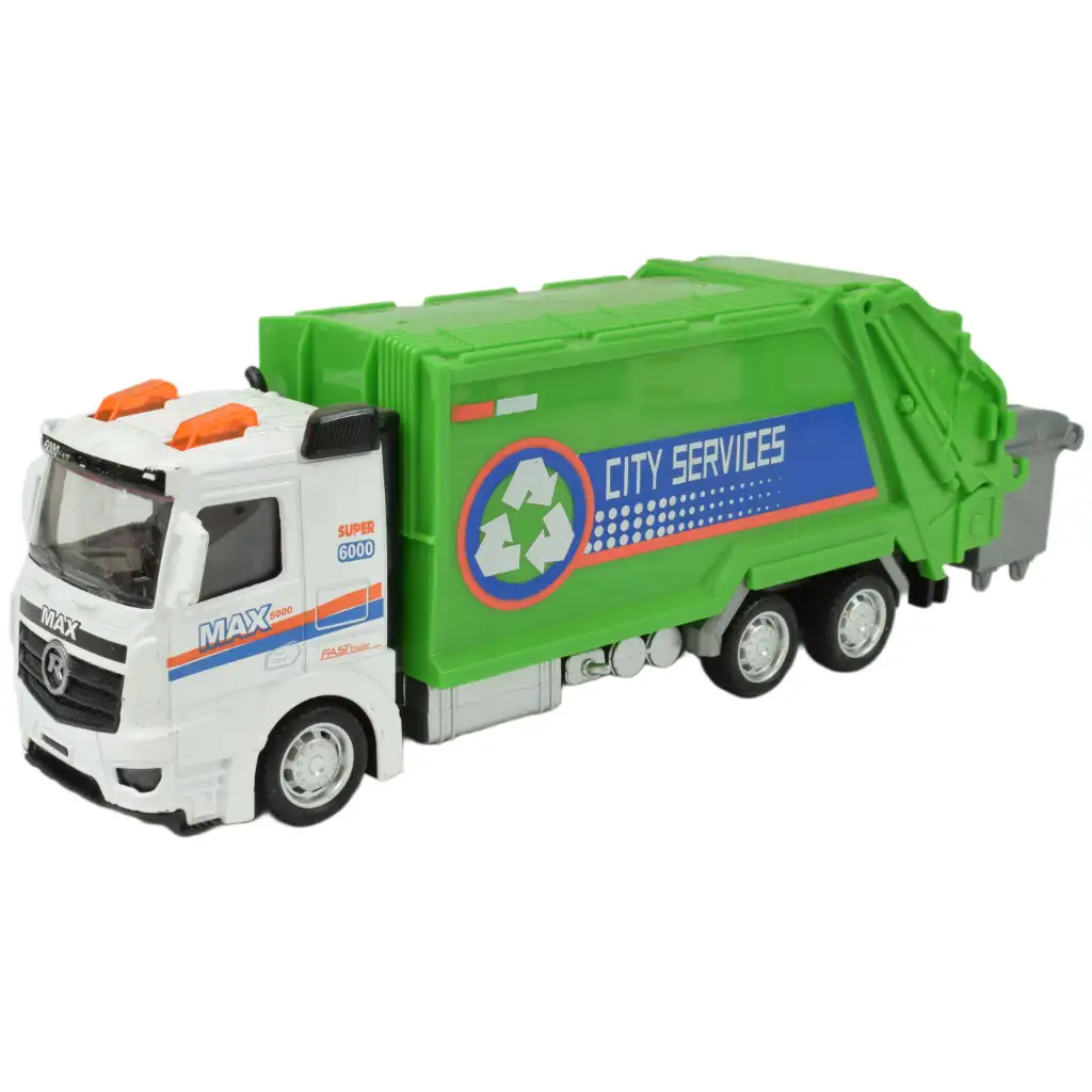 Metal Gear: Fém lendkerekes hulladékszállító kamion többféle változatban 19cm 1db kép 2