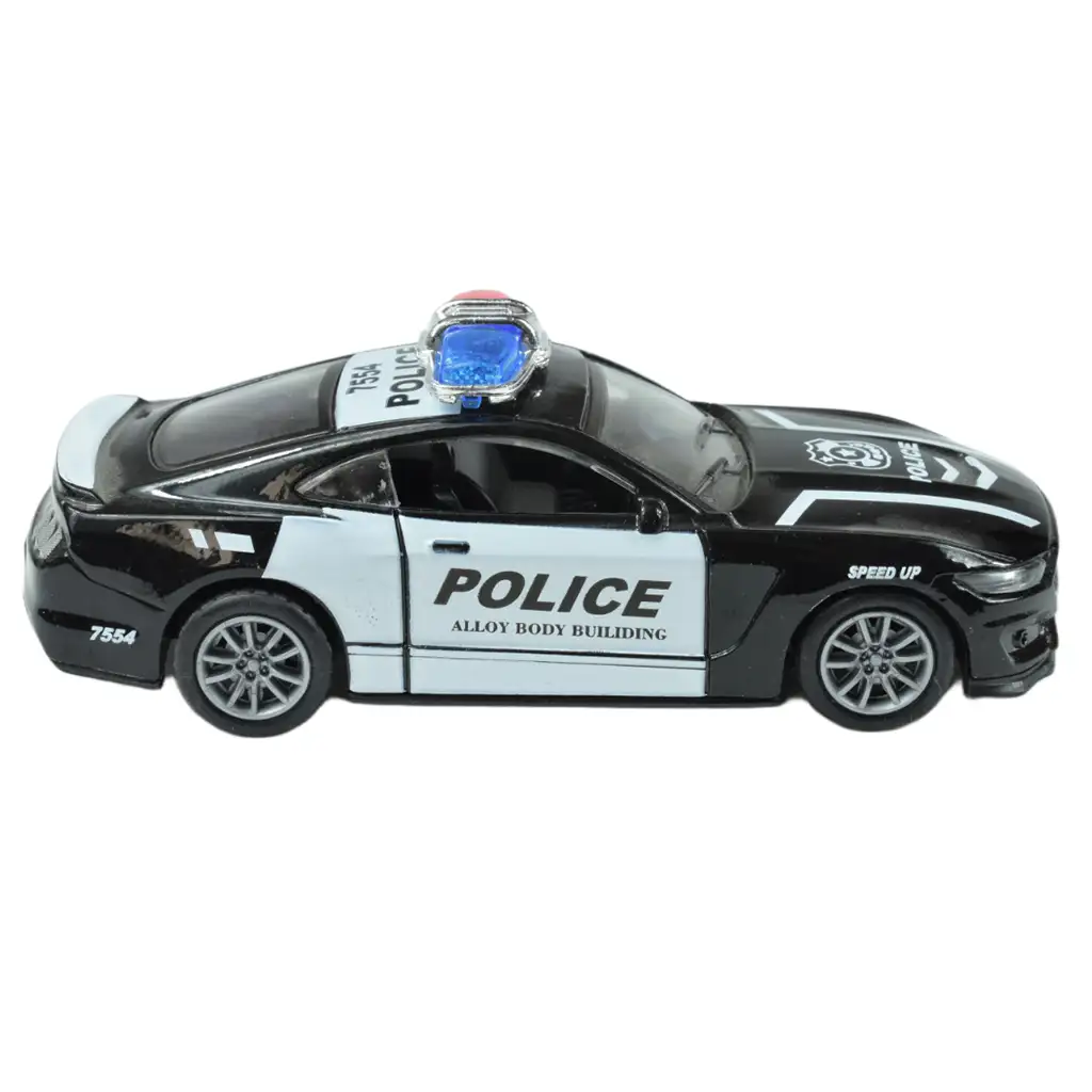 Police Cars: Lendkerekes fém rendőrautó többféle változatban 11cm 1db kép 10