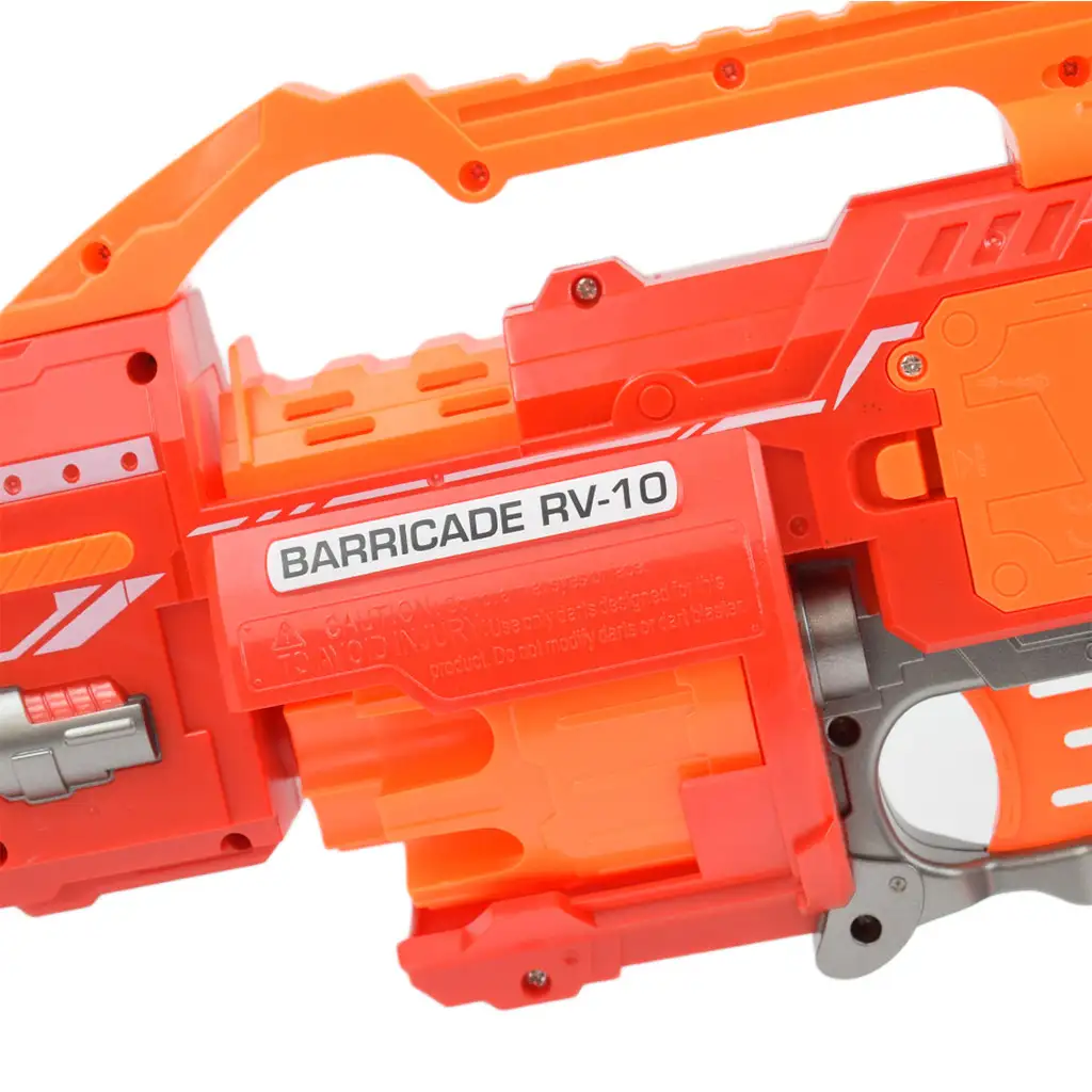 Flames Storm: Elektromos piros óriás szivacslövő fegyver fénnyel, forgótárral és tölténnyel 73cm kép 3