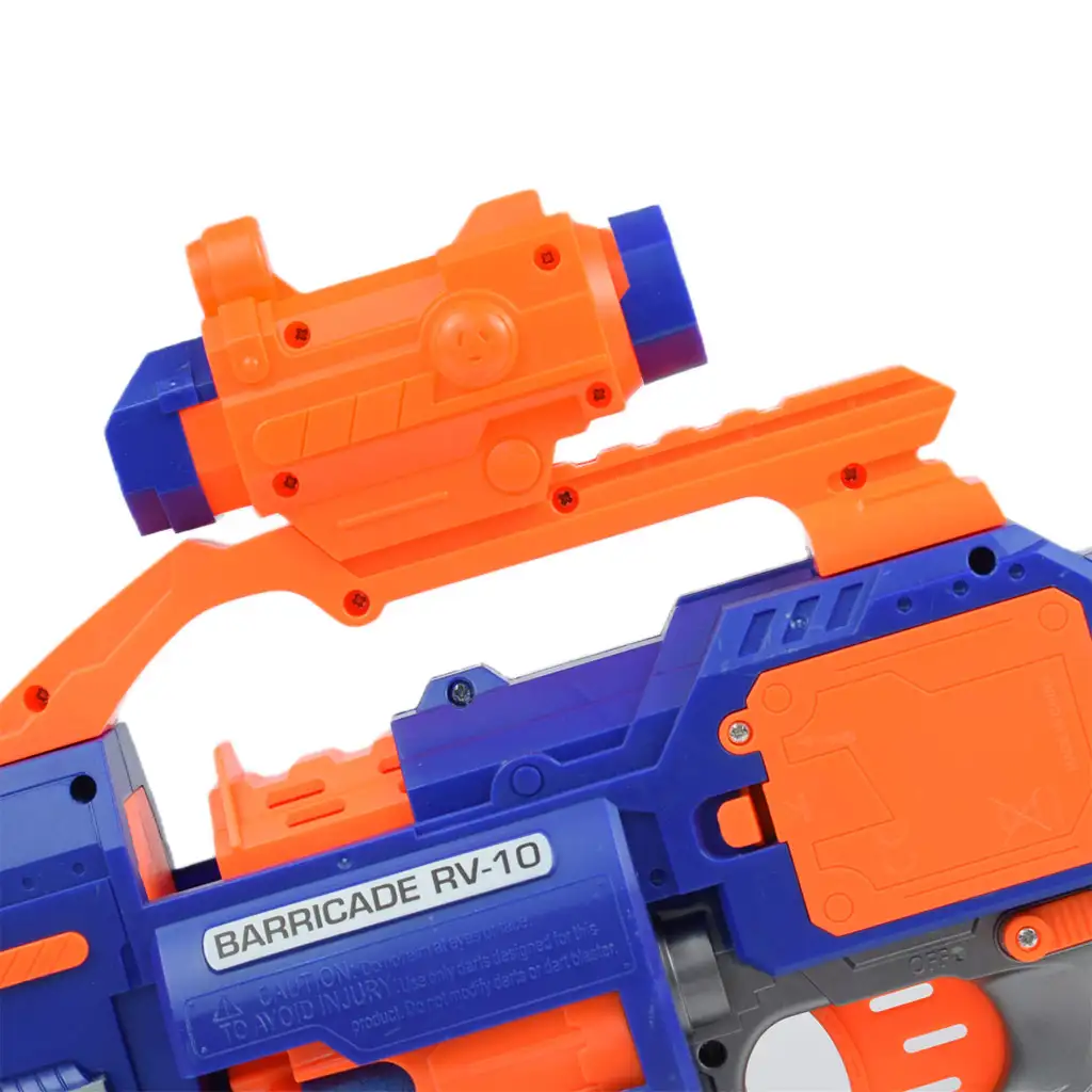 Flames Storm: Elektromos óriás szivacslövő fegyver fénnyel, forgótárral és töltényekkel 73cm kép 6