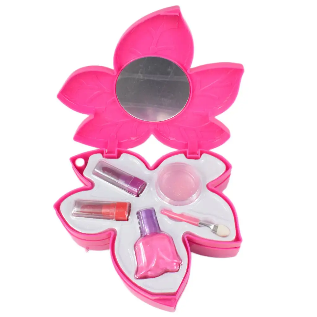 Sparkle & Glitter: Falevél formájú háromszintes sminkszett tükörrel kép 3