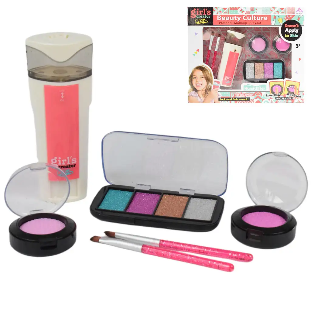 Girl's Creator: Valósághű sminkszett párásítóval és ecsetekkel