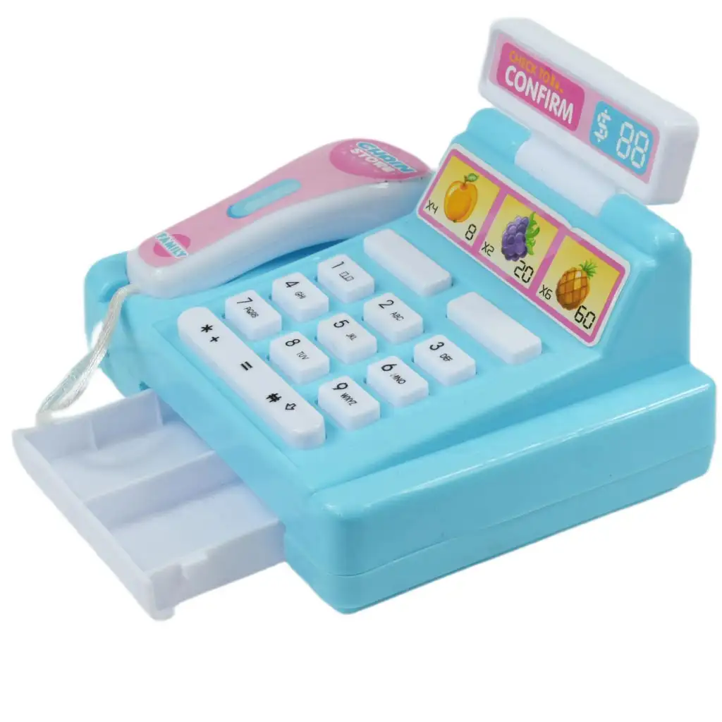 Happy Shopping: Pénztárgép nyitható kasszával kétféle változatban 12,5cm kép 7