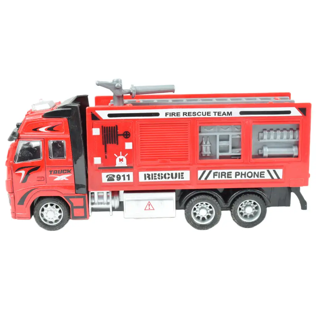 Fire Truck: Lendkerekes tűzoltókamion többféle változatban 19cm kép 6