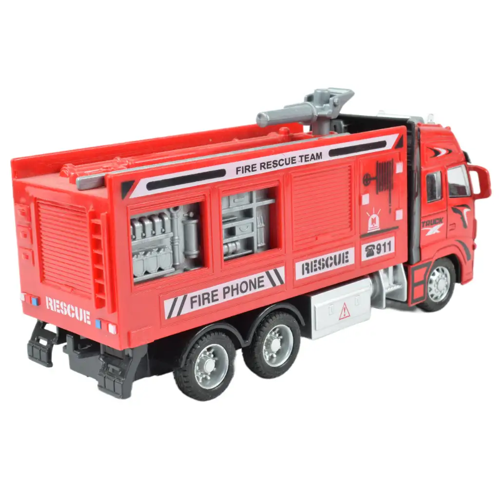 Fire Truck: Lendkerekes tűzoltókamion többféle változatban 19cm kép 7