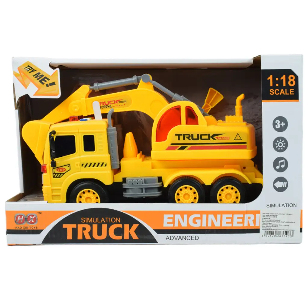 City Truck: Markolós teherautó fénnyel és hanggal 1/18 kép 6