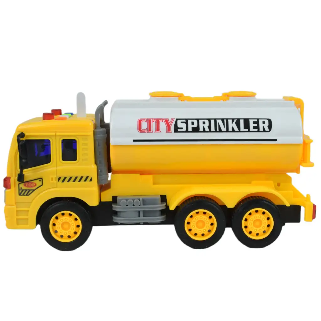 City Truck: Tartályos sárga teherautó fénnyel és hanggal 1/18 kép 3