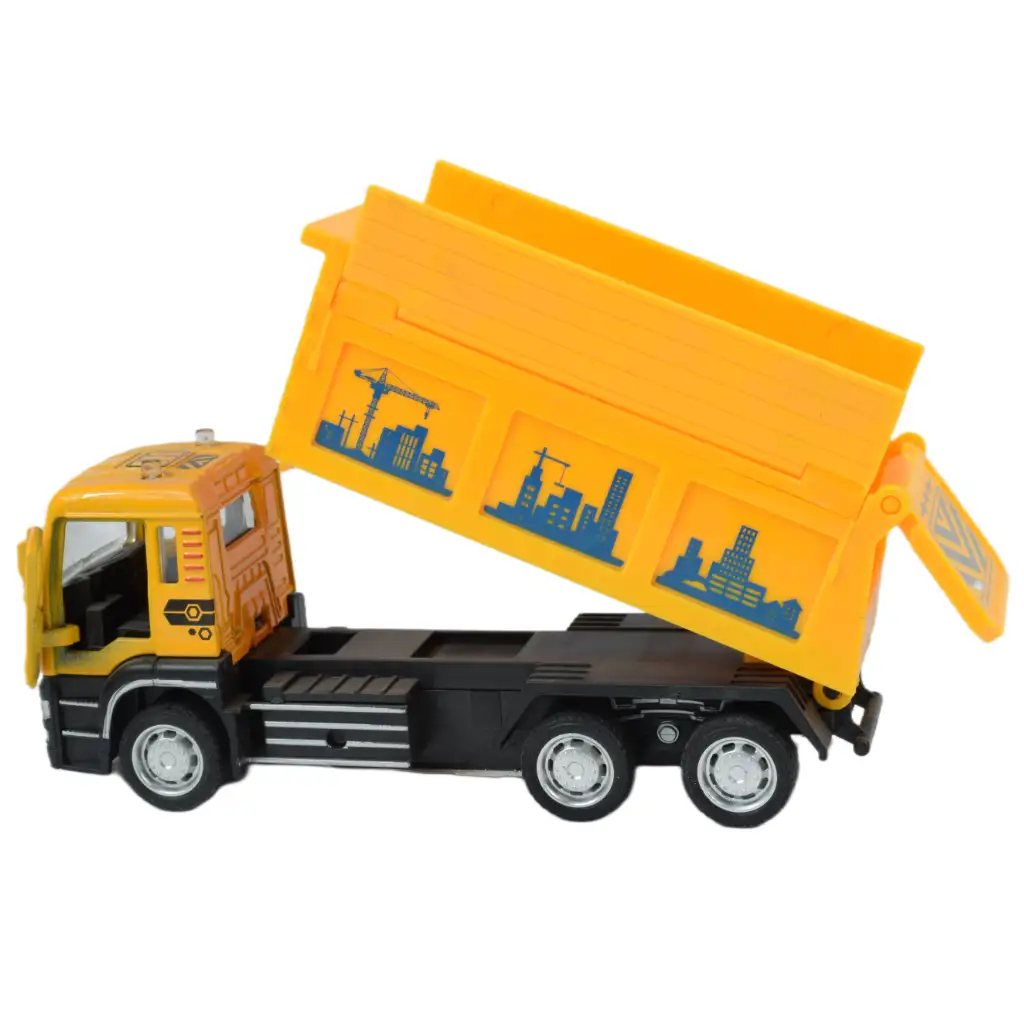 City Truck: Hátrahúzós építőipari teherautó kétféle változatban 14cm kép 3