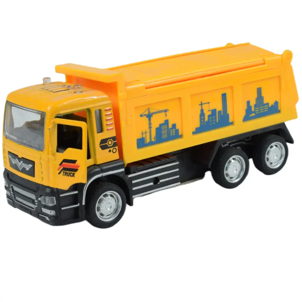 City Truck: Hátrahúzós építőipari teherautó kétféle változatban 14cm kép 2