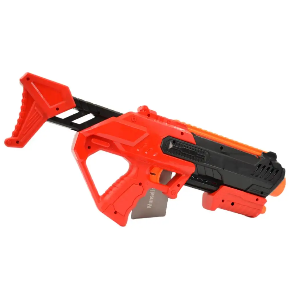 Super Shoot: Manuális szivacslövő fegyver töltényekkel és üdítősflakon célokkal 46cm kép 3