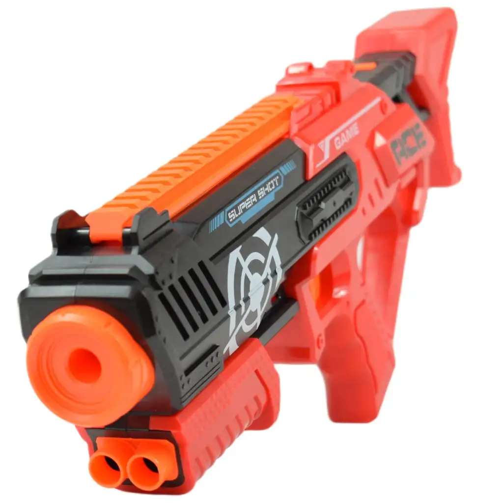 Super Shoot: Manuális szivacslövő fegyver töltényekkel 47cm kép 2