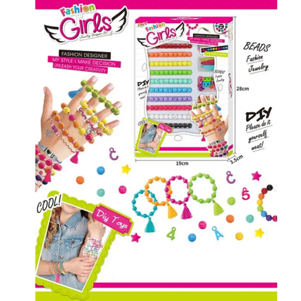 Karkötő készítő szett színes gyöngyökkel és kiegészítőkkel