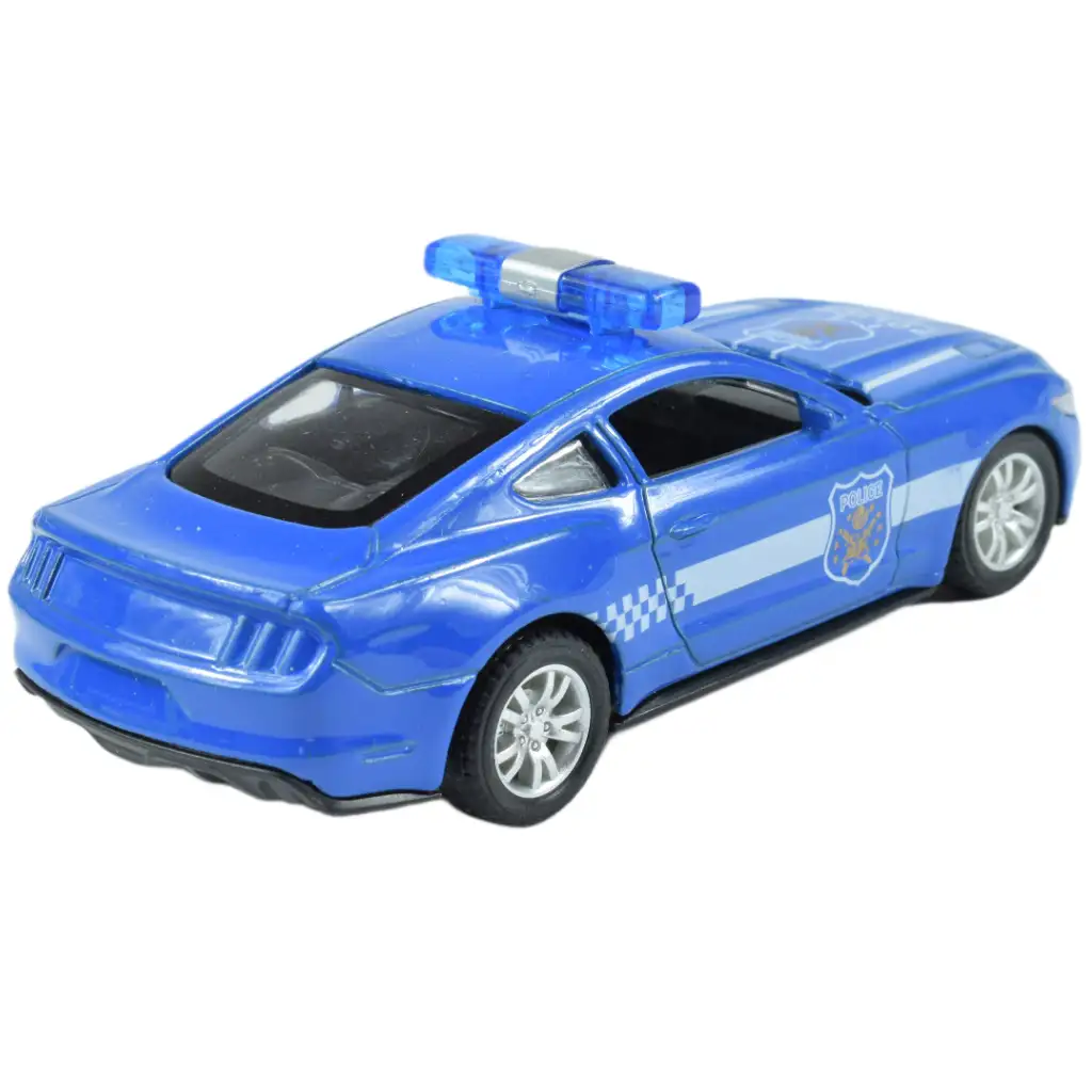 Police Cars: Hátrahúzós fém rendőrautó többféle változatban 11cm 1db kép 3