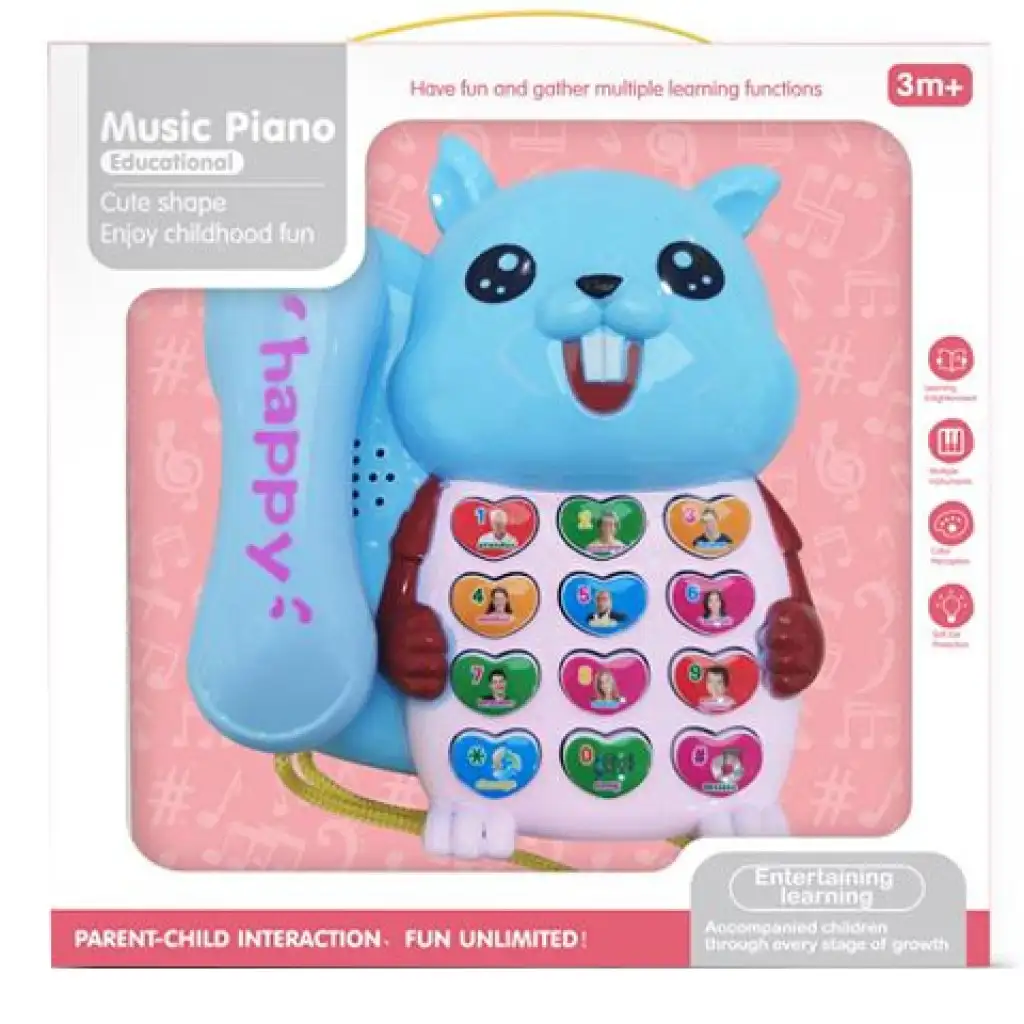 Mókusos telefon fénnyel és hanggal több változatban