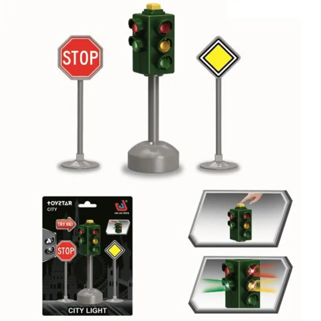 Közlekedési táblák 3 db-os játékszett