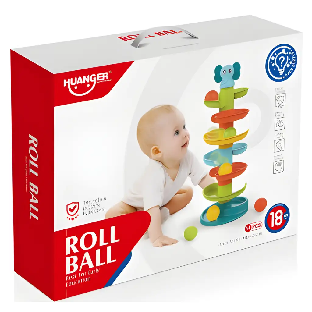 Happy World: Vidám elefántos golyópálya 47cm kép 4