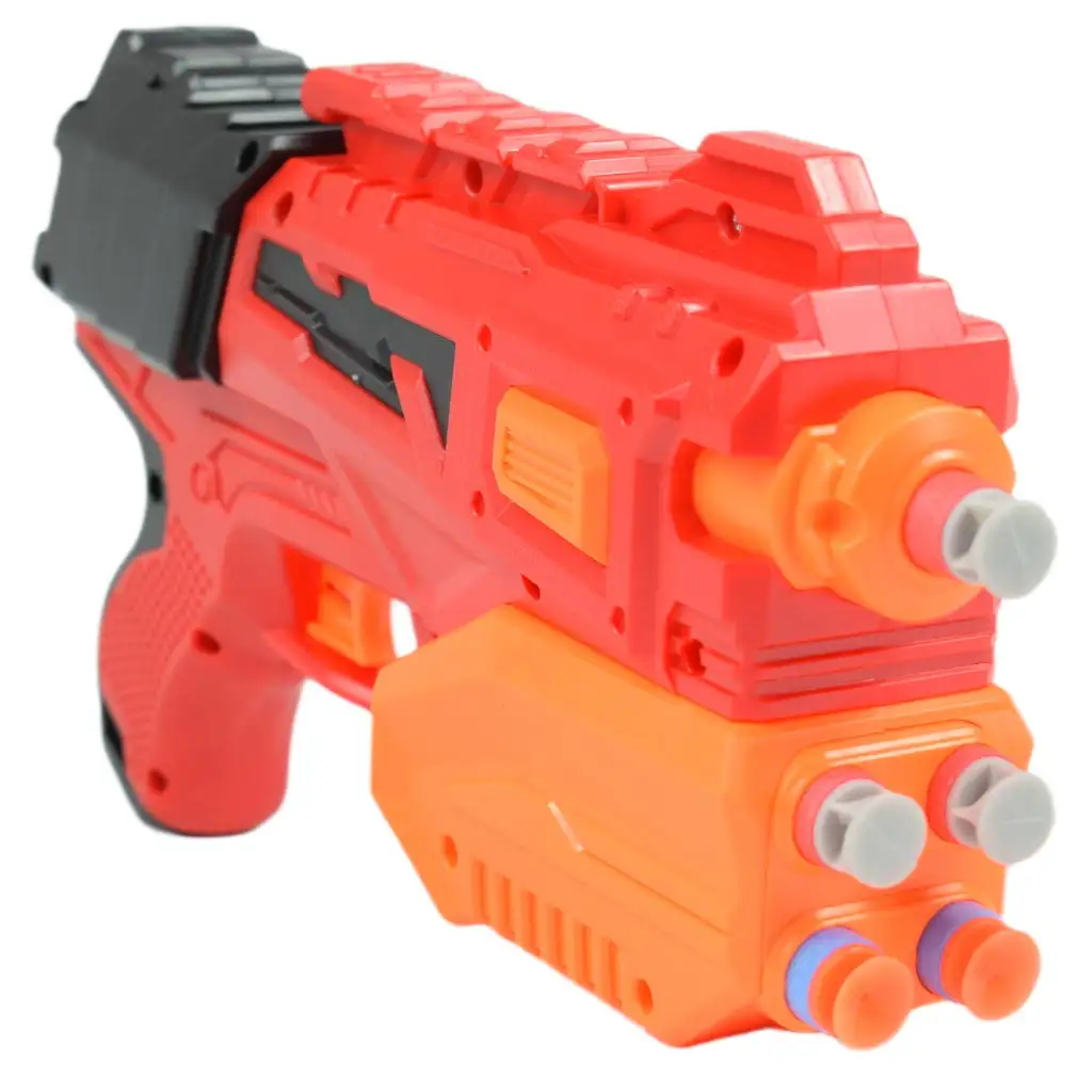 Raid Launcher: Manuális szivacslövő fegyver céltáblával és töltényekkel 26cm kép 4