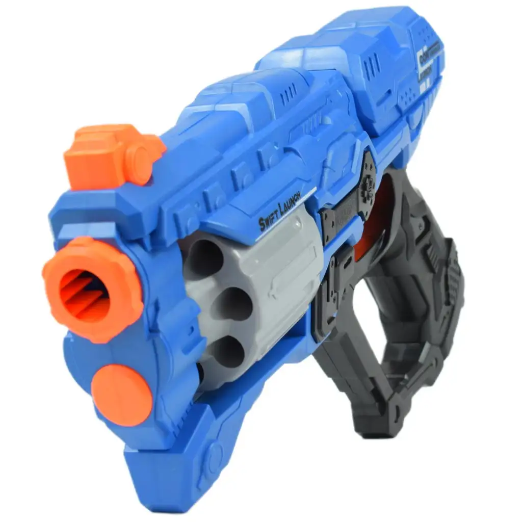 Swift Launcher: Forgótáras manuális szivacslövő fegyver töltényekkel és céltáblával 32cm kép 2