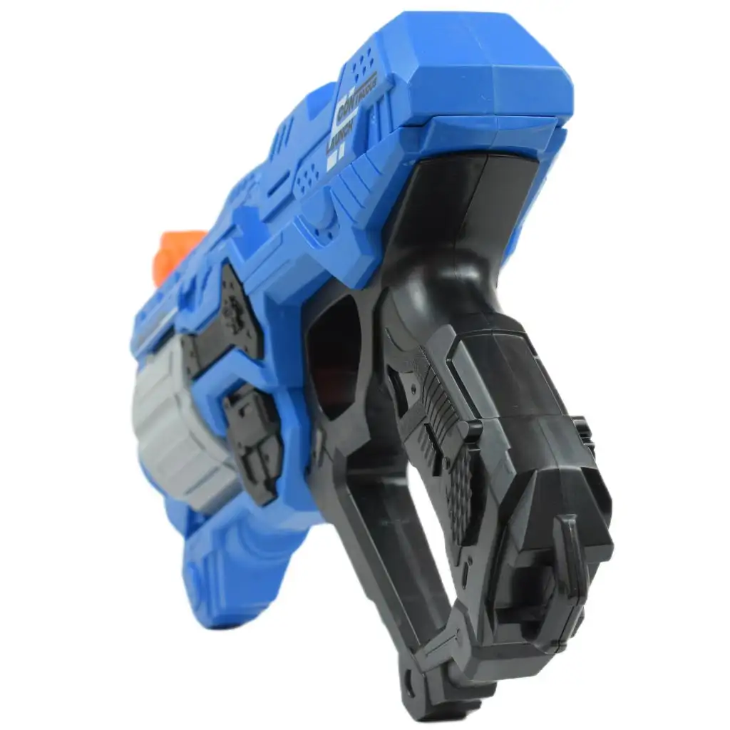 Swift Launcher: Forgótáras manuális szivacslövő fegyver töltényekkel és céltáblával 32cm kép 5