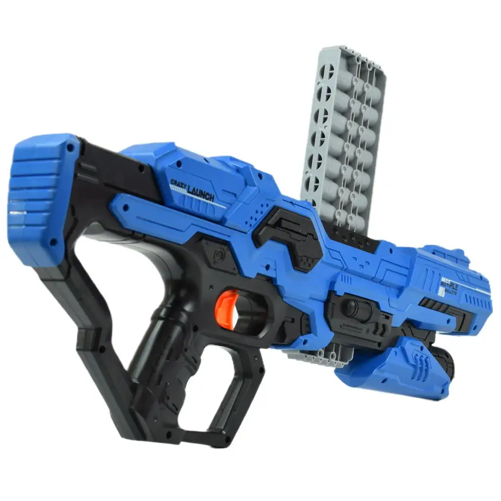 Attack Launcher: Manuális szivacslövő fegyver zsetonos céltáblával és tölténnyel 49cm kép 3