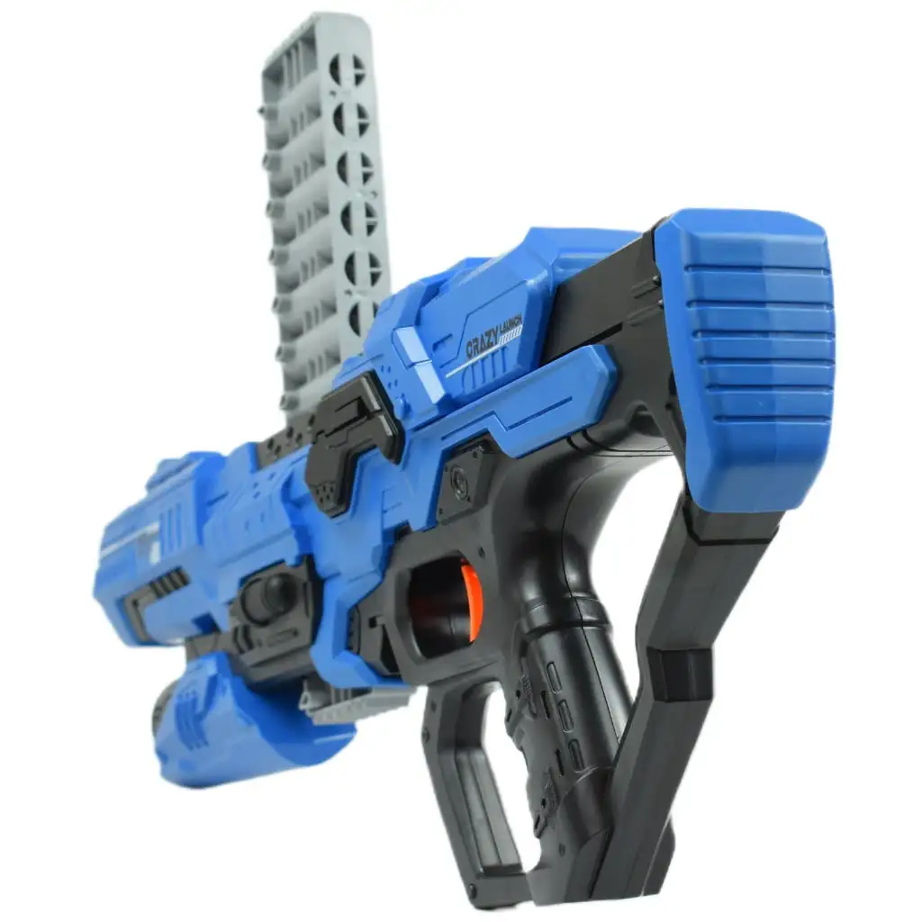 Attack Launcher: Manuális szivacslövő fegyver zsetonos céltáblával és tölténnyel 49cm kép 4