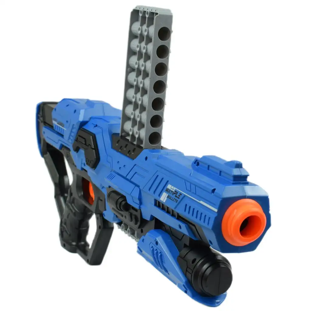 Attack Launcher: Manuális szivacslövő fegyver zsetonos céltáblával és tölténnyel 49cm kép 5