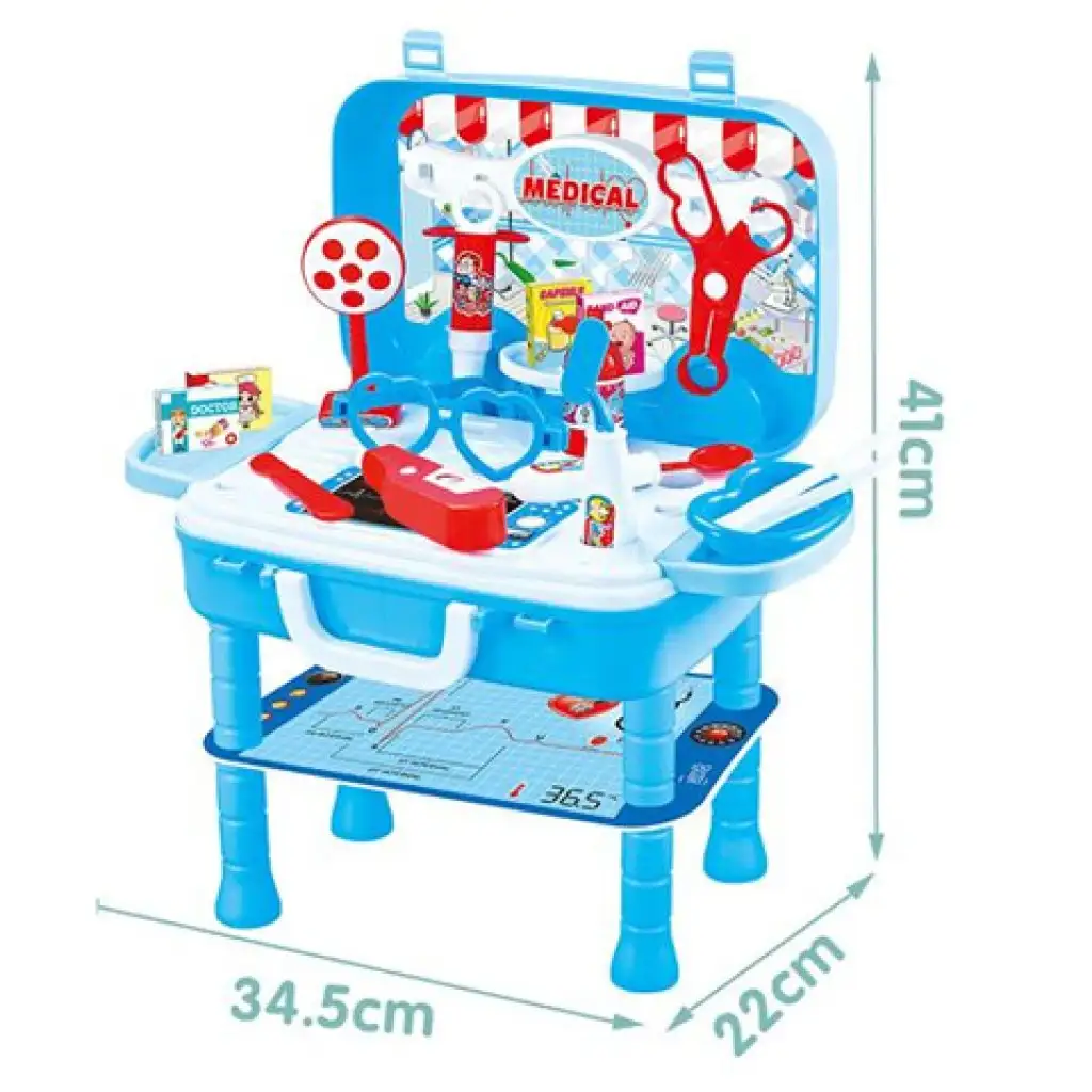 Hordozható orvosi asztal tárolóban 34,5x22x41cm kép 2