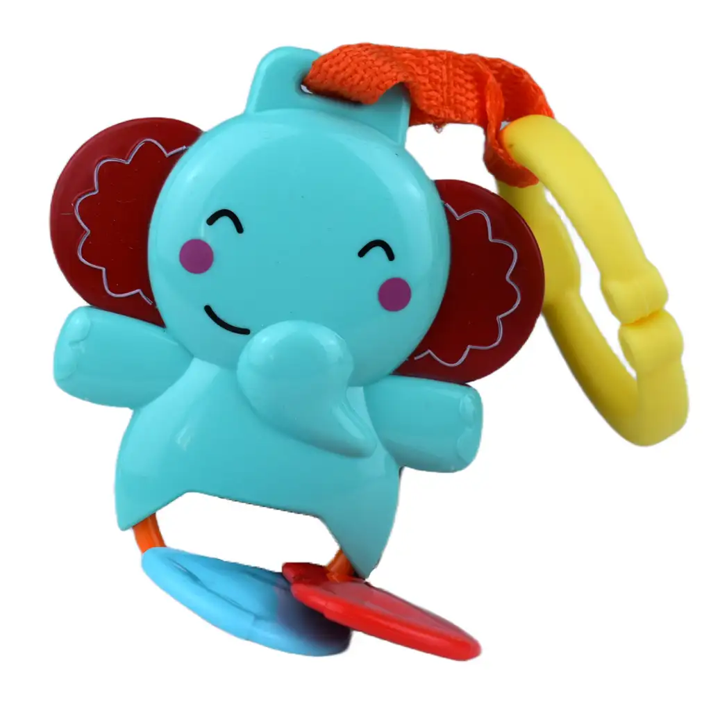 Sun Baby: Vidám elefánt BPA mentes bébi csörgő és rágóka kép 2