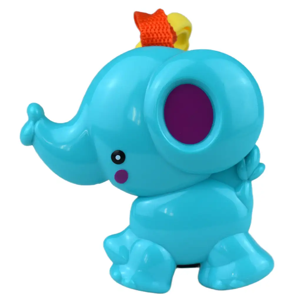 Sun Baby: Vidám kék elefánt BPA mentes bébi csörgő kép 2