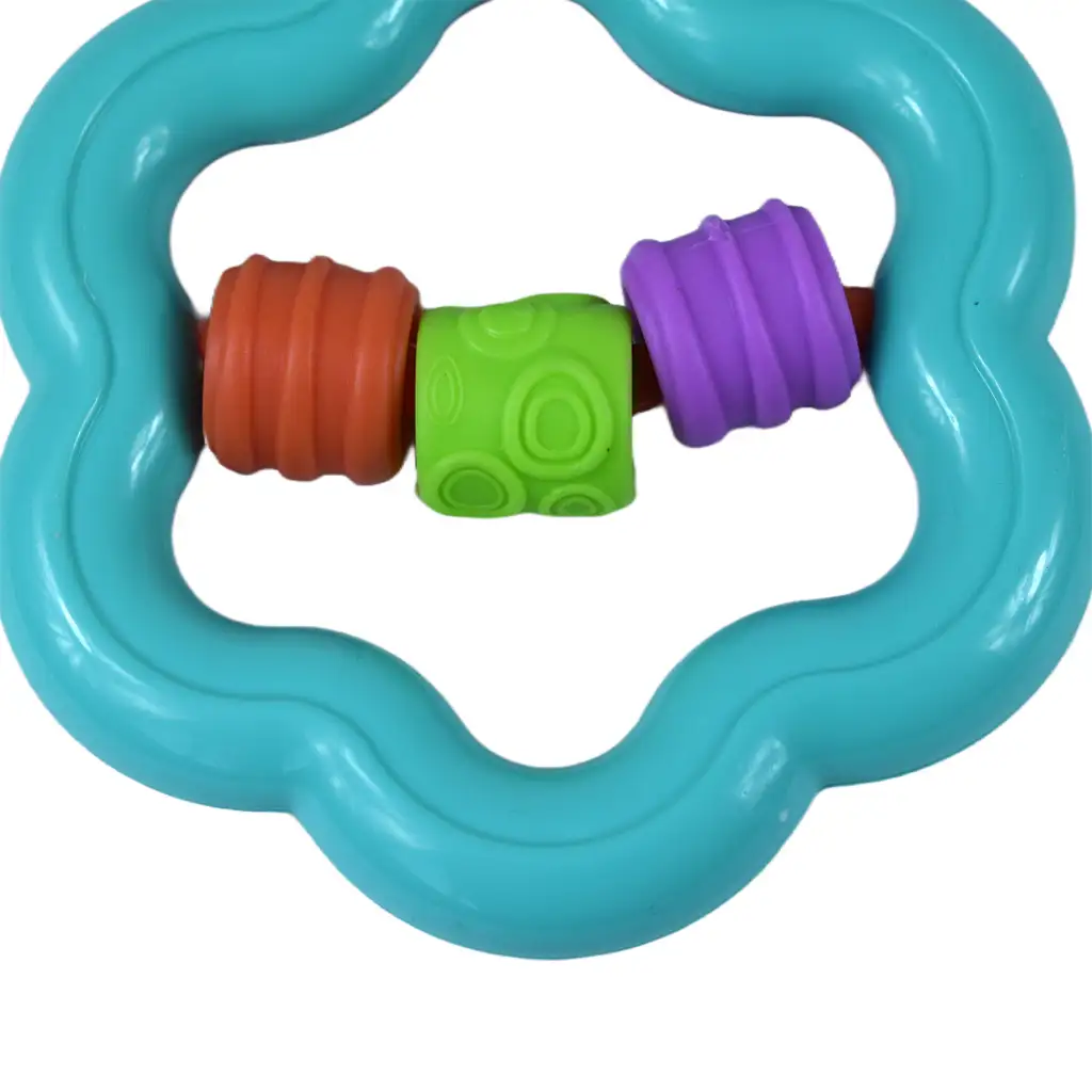 Színes akasztós bébi csörgő és rágóka kép 3