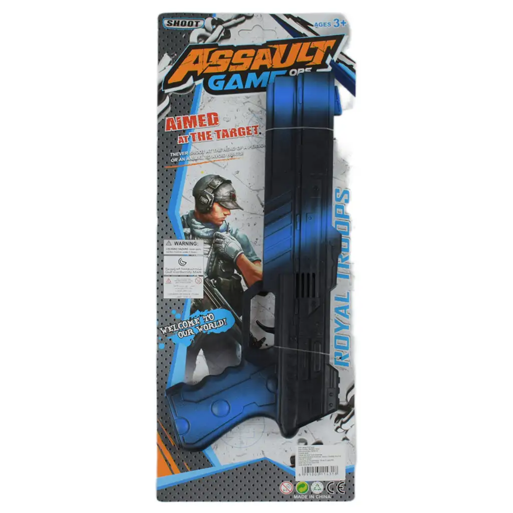 Assault Game: Kommandós taktikai fegyver kék színben 30cm kép 5