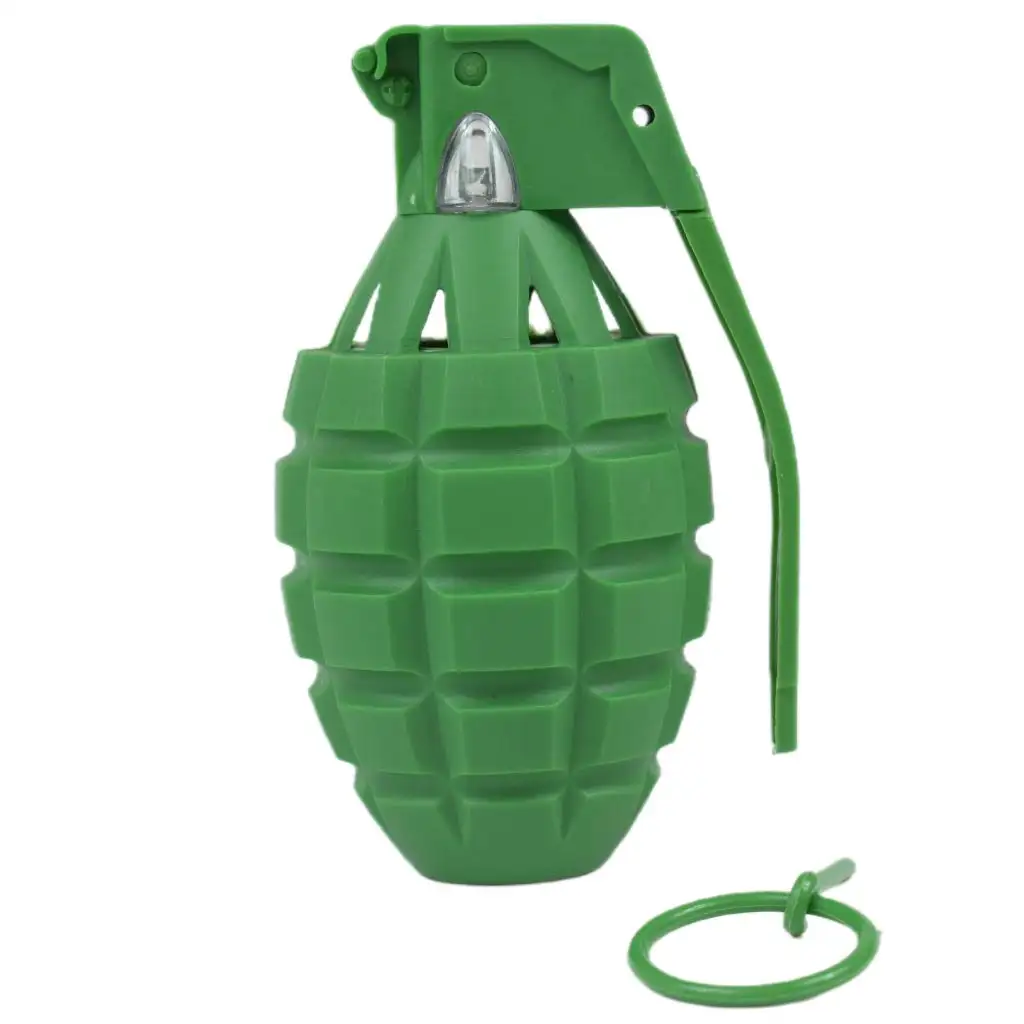 Breah: Játék kézigránát zöld színben fénnyel és hanggal 11cm kép 3