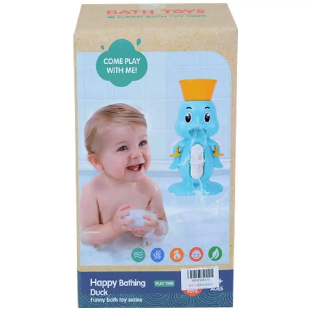 Boldog kacsa kék fürdőjáték