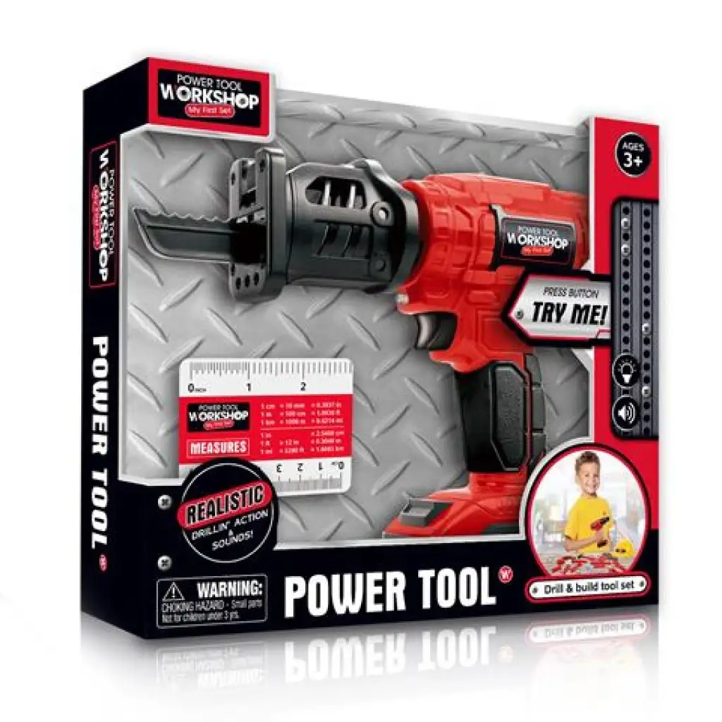 Elektromos fűrészgép fénnyel és hanggal