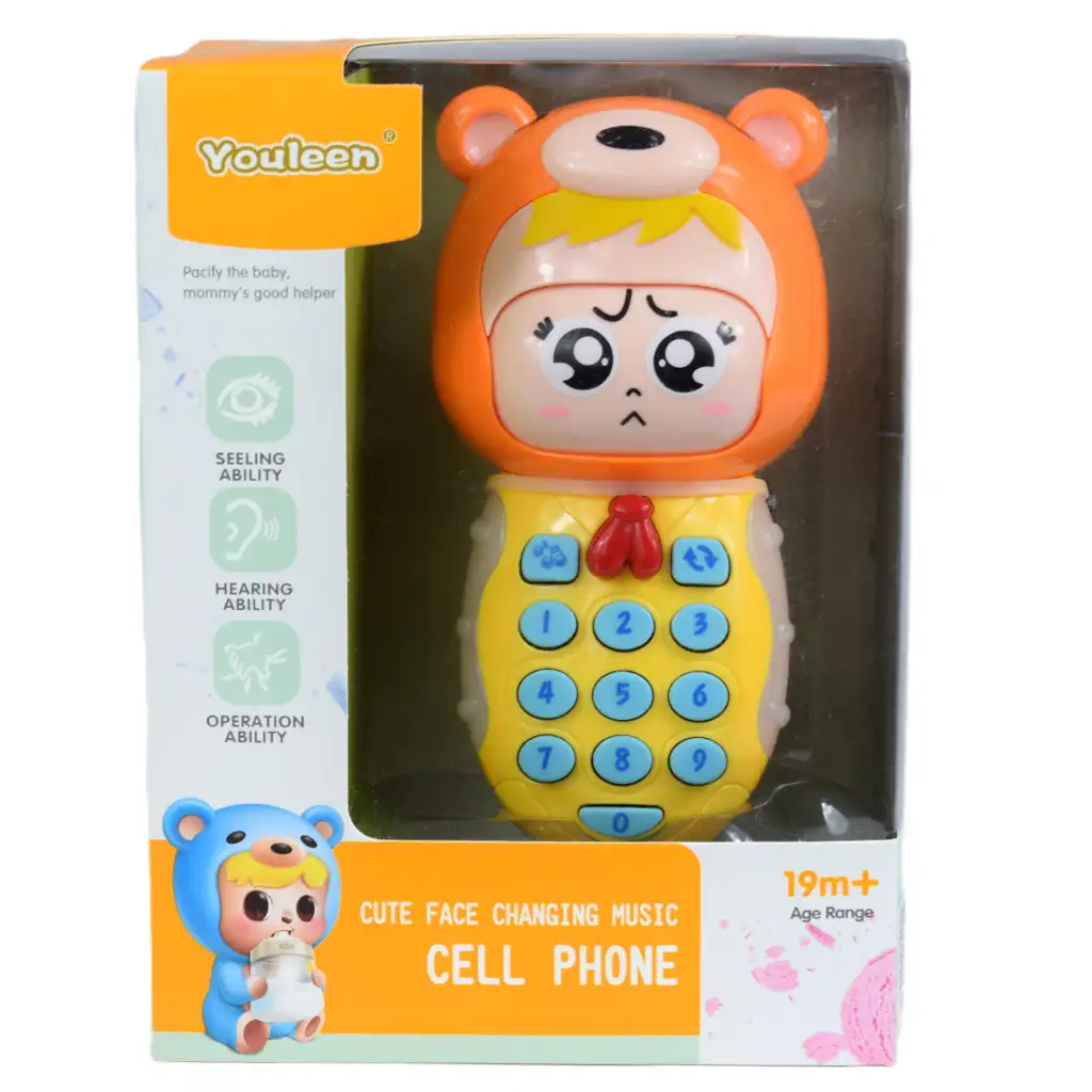 Mókás bébi telefon kétféle változatban hanggal és fénnyel kép 4