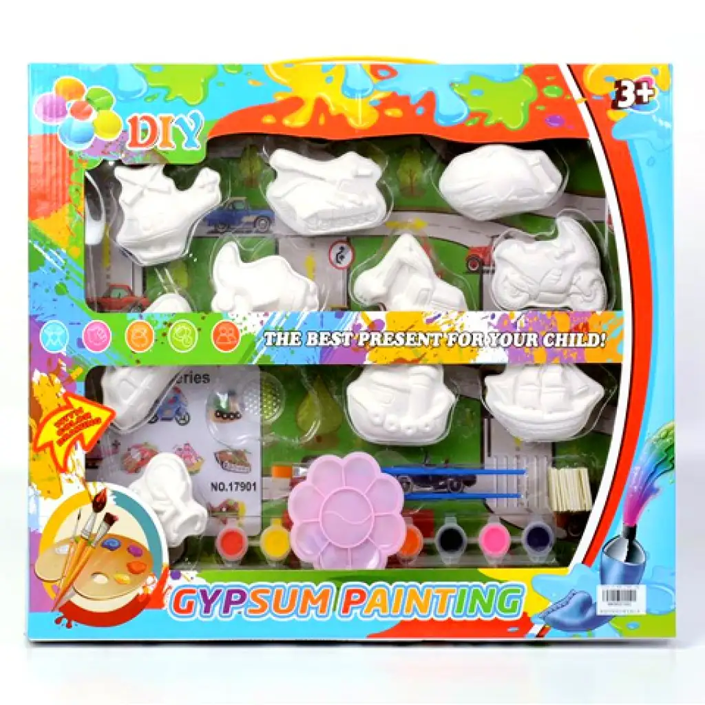 DIY gipsz szett formákkal és festékkel