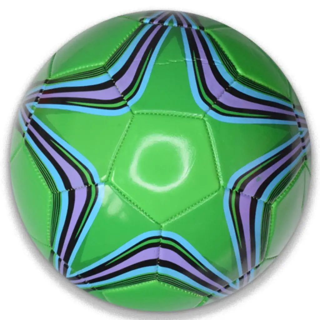 Csillag mintás műbőr focilabda többféle változatban 22cm kép 4