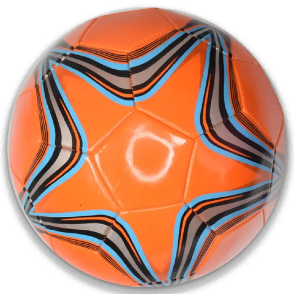 Csillag mintás műbőr focilabda többféle változatban 22cm kép 2
