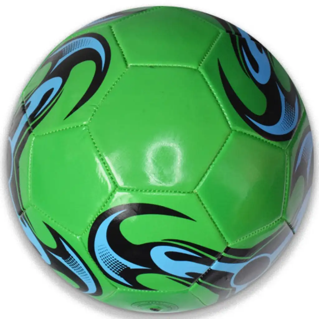 Színes mintás műbőr focilabda többféle változatban 22cm kép 4