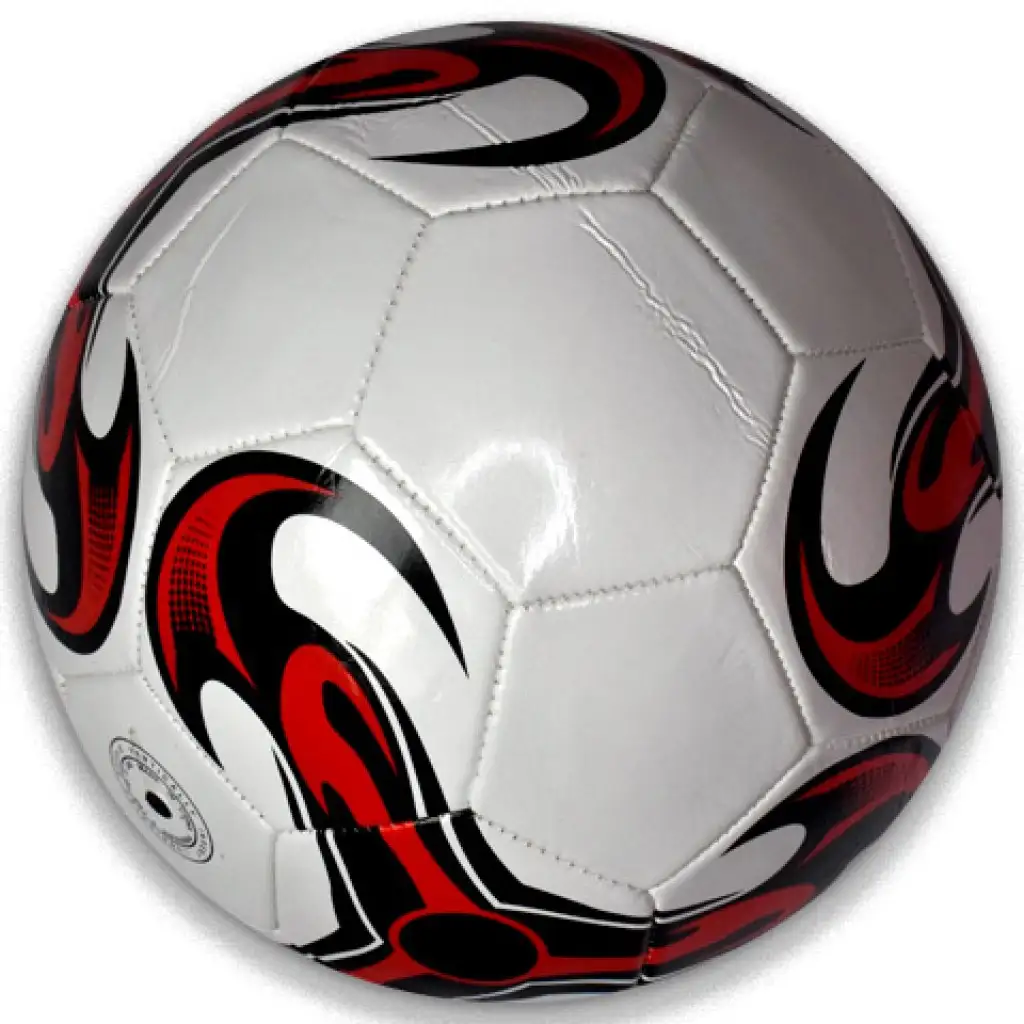 Színes mintás műbőr focilabda többféle változatban 22cm kép 5