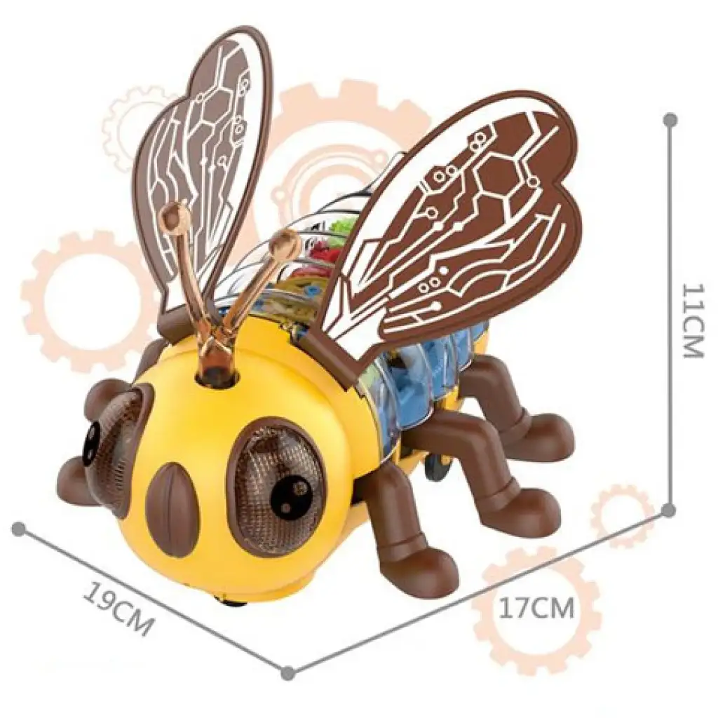 Bee a boldog méhecske fénnyel és mozgó funkcióval 17cm kép 2