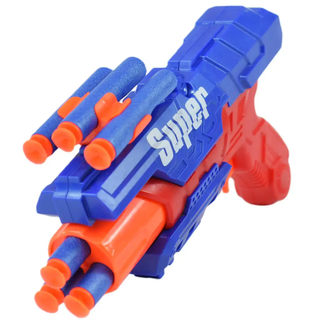 Super Gun: Szivacslövő fegyver töltényekkel 12 méteres lövő távolsággal 23x13cm kép 2