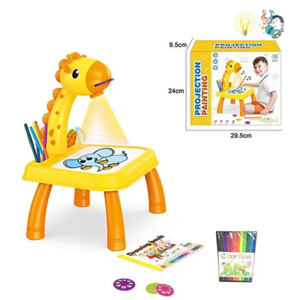 Zsiráfos projektoros rajzasztal