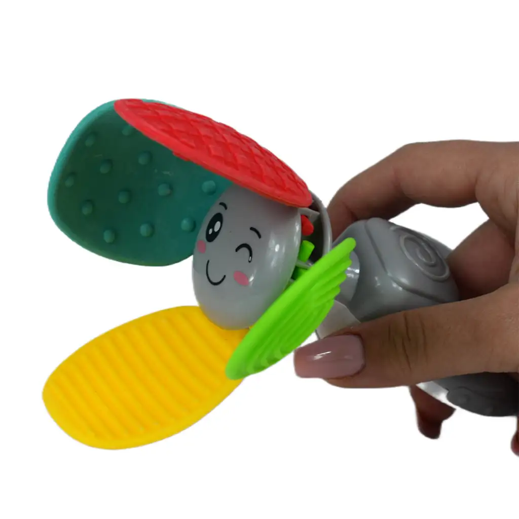 Virág alakú színes bébi csörgő kép 3