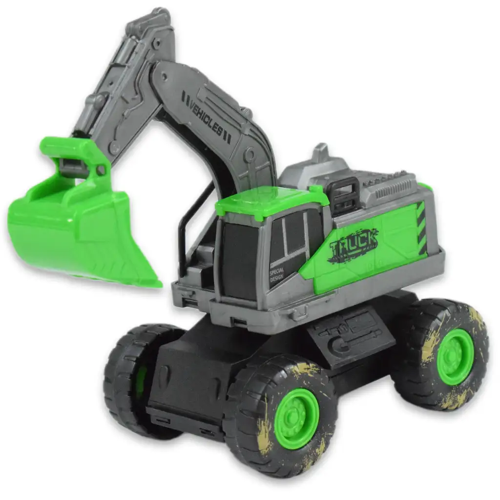 Simulation Vehicle: 3 db-os munkagép szett sáros kerékkel kép 3