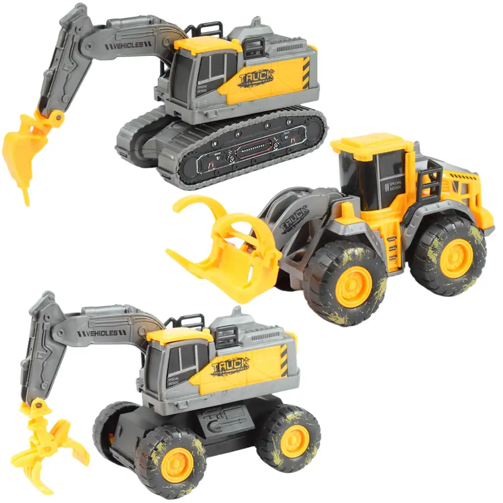 Simulation Vehicle: Munkagép szett sáros kerékkel többféle változatban, 3 db-os kiszerelésben kép 3